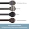 Kenney Mfg Kenney Beckett 5/8" Standard Decorative Window Curtain Rod, 28-48", Black KN71708V1 - alternate 4